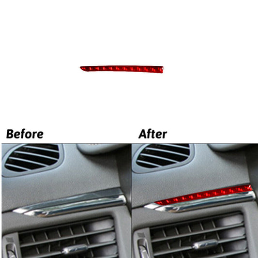 Red Carbon Fiber Above Air Conditioning Vent Trim for Chevy Impala 2014-2020