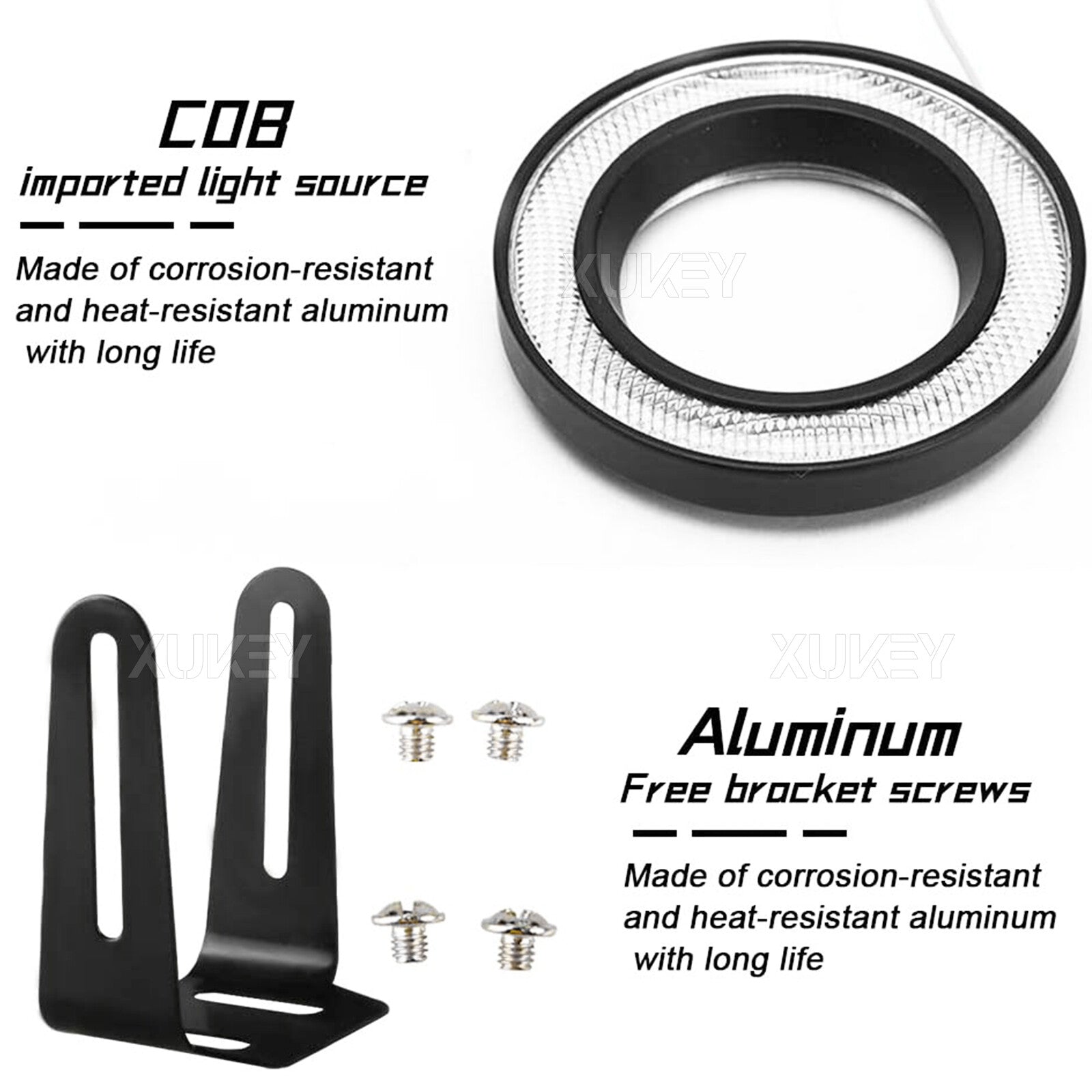 2.5 LED Fog Light Bulbs Angel Eye Projector Lamp for Eagle Eye Lens DRL Halo Ring