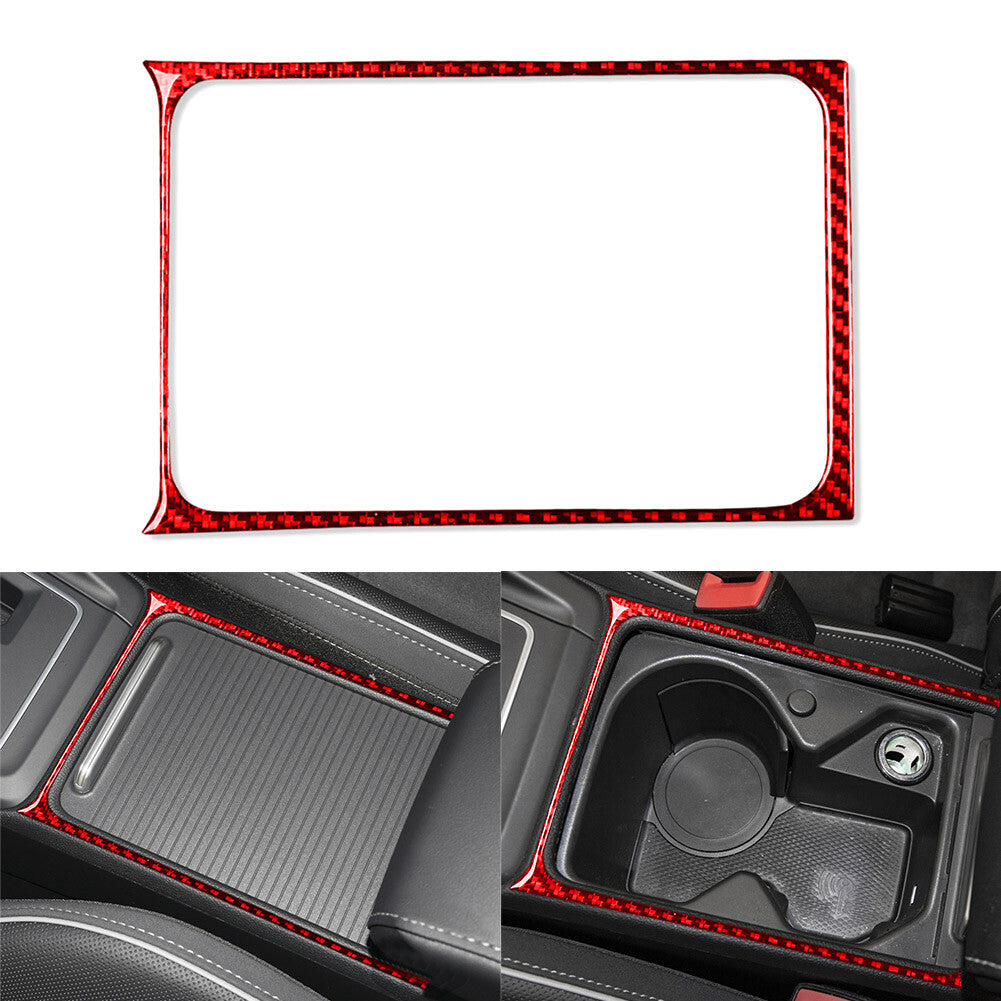 Car Center Water Cup Holder Frame Trim for Volkswagen for Golf 8 MK8 2021-2023 Red