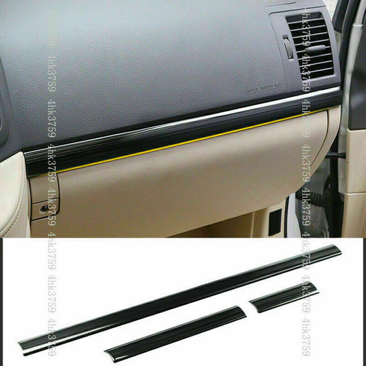 for Toyota for Land Cruiser 2016-21 Black Inner Dashboard Center Console Stripe Trim