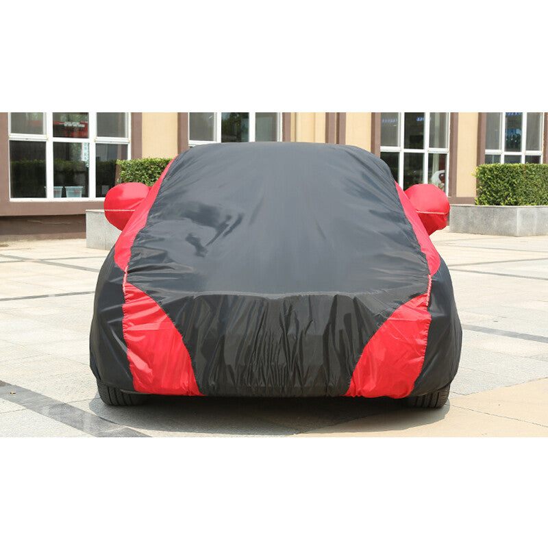 Red full-body cover, heavy-duty waterproof, UV-protective, sunscreen, snowproof,