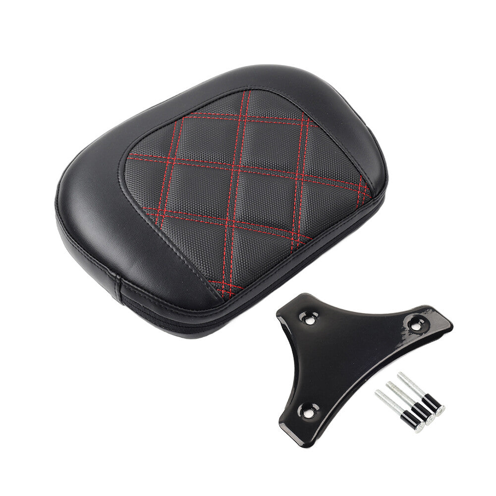 Passenger Sissy Bar Backrest Pad Kit for Harley Road King FLHR Road Glide FLTR
