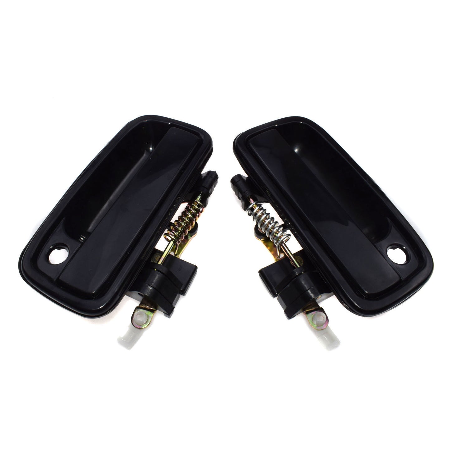 FITS 1995-2004 for TOYOTA TACOMA FRONT OUTER EXTERIOR SMOOTH BLACK DOOR HANDLE PAIR