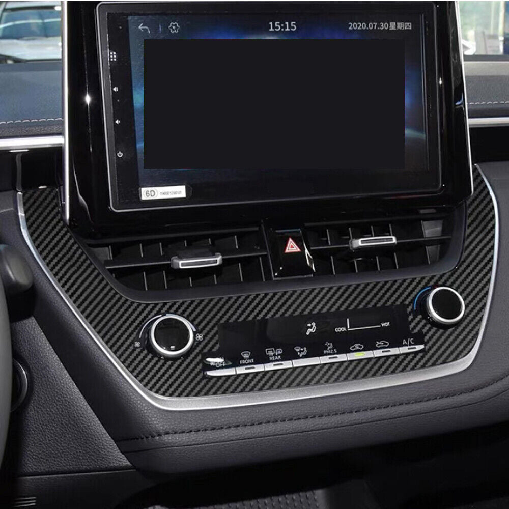 for Toyota for Corolla 2020-24 Carbon Fiber Sticker Console AC Button Frame Cover