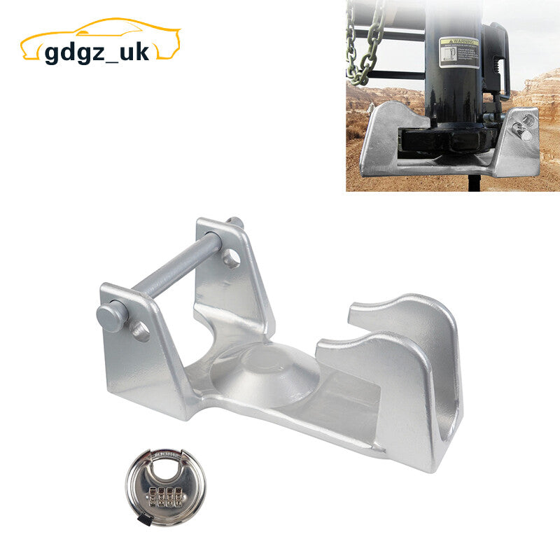 Silver Gooseneck Hitch Lock Heavy Trailer Coupler TL-50Combination Lock for RVs