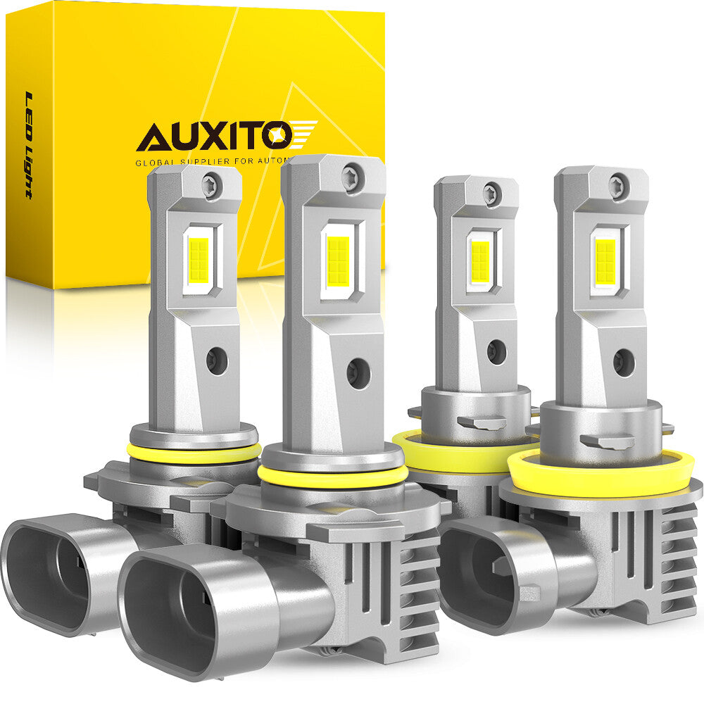 AUXITO 9005+H11 LED Headlight Combination High/Low Beam Bulb Kit with Ultra-Clear Lighting