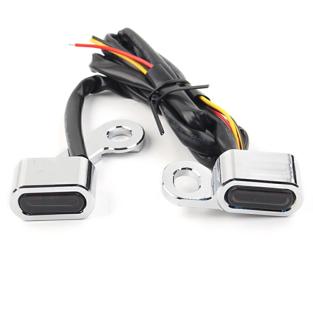 Sequential LED Turn Signals Flowing for Mini Handlebar Light Fit for Harley Motor