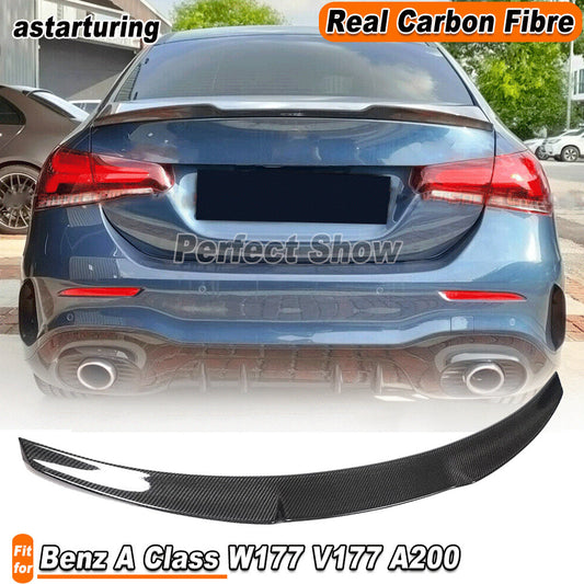 Fit for Benz A Class W177 V177 A200 A35 REAL Carbon Rear Trunk Spoiler Wing