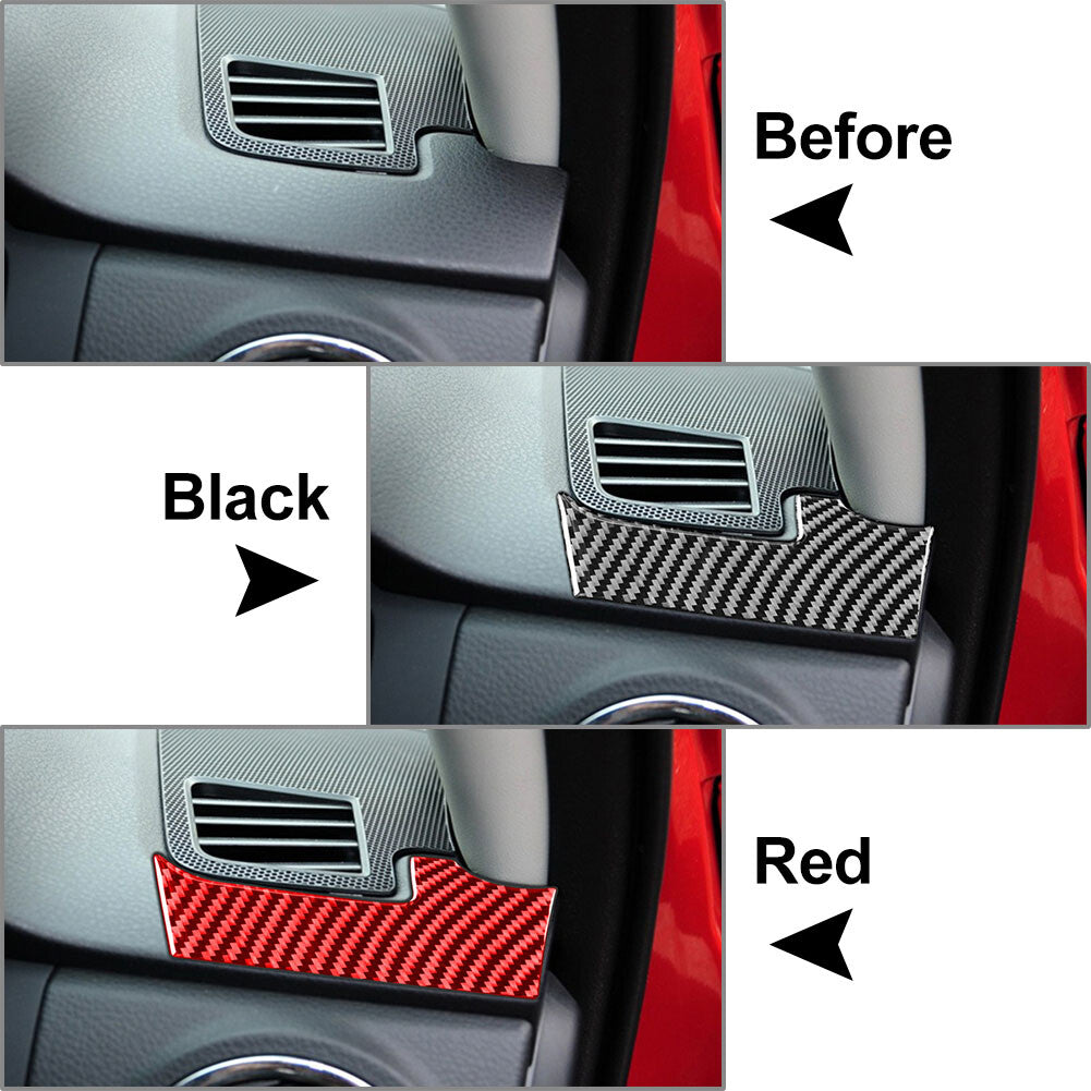 RHD Carbon Fiber Dashboard Air Outlet Cover Trim Fit for Toyota Tundra 2014-2021