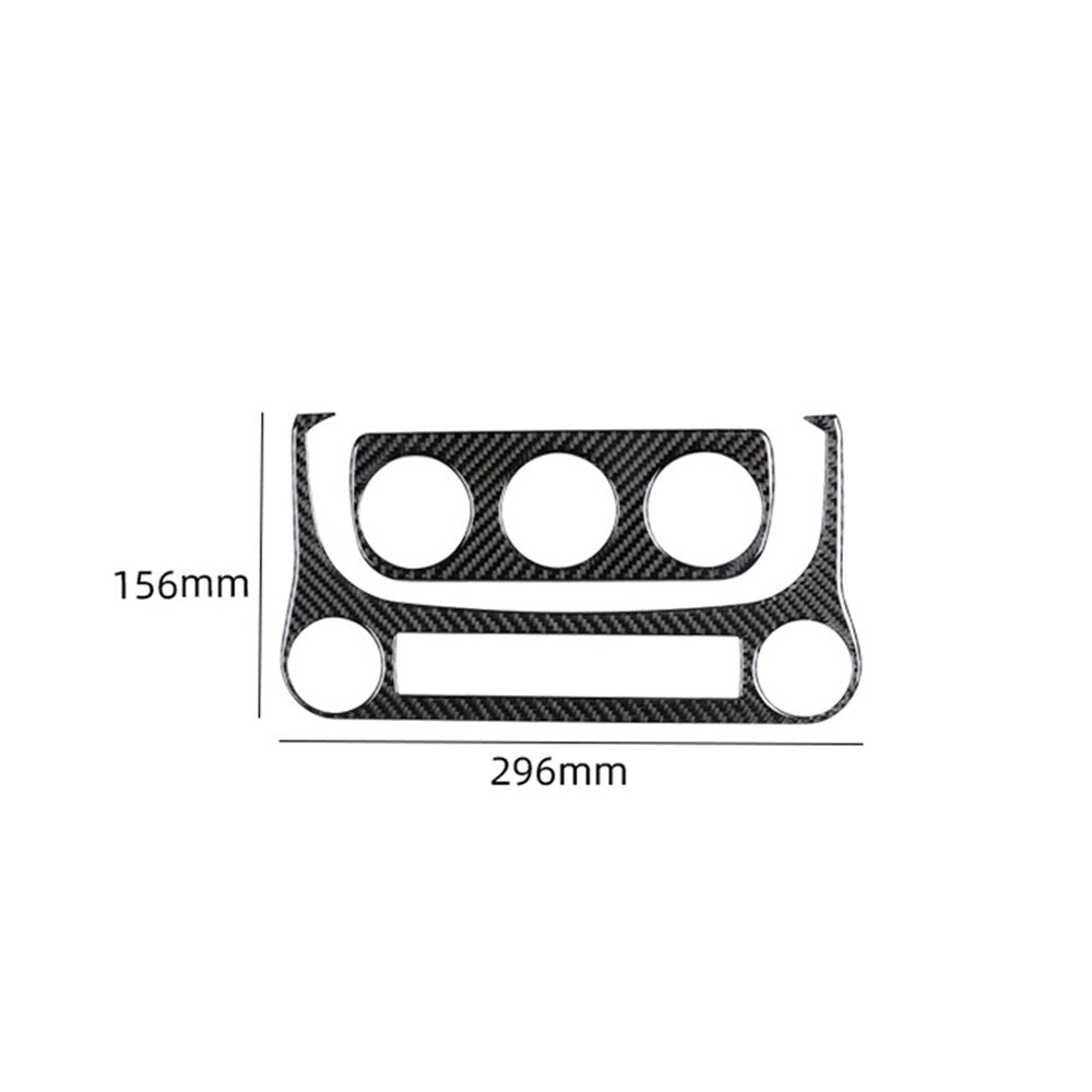 2Pcs Carbon Fiber Power Control Panel Cover Trim for Jeep for Wrangler JK 2011-2017