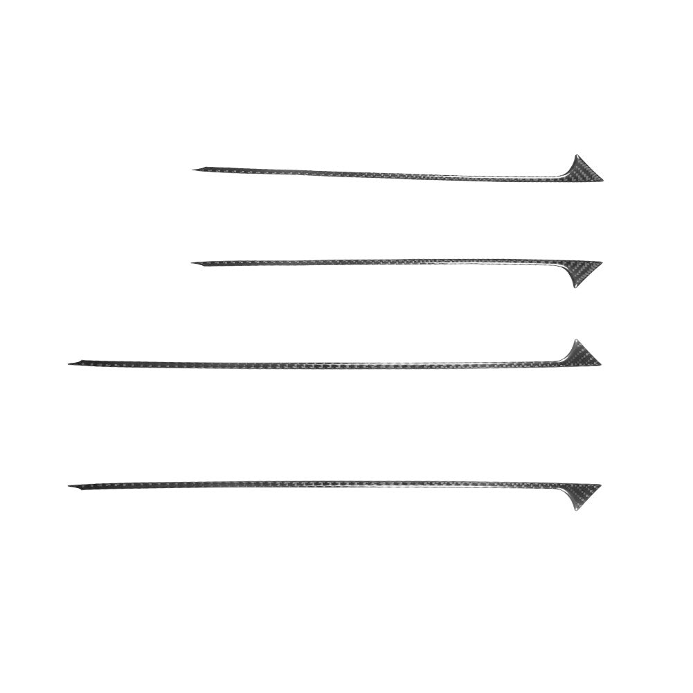 for Mercedes R-Class 2009-2012 4Pcs Door Storage Trim Strip Cover Carbon Fiber