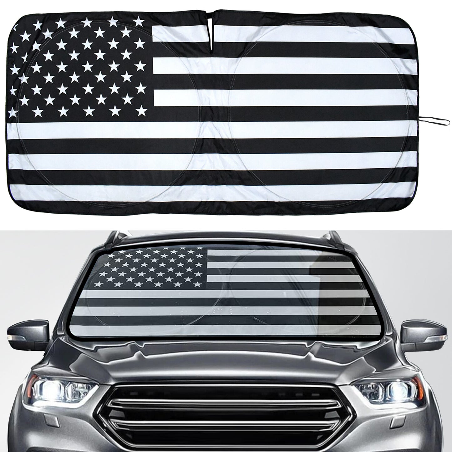 US Flag Car Windshield Sun Shade Screen UV Block Cover for Toyota Accessories