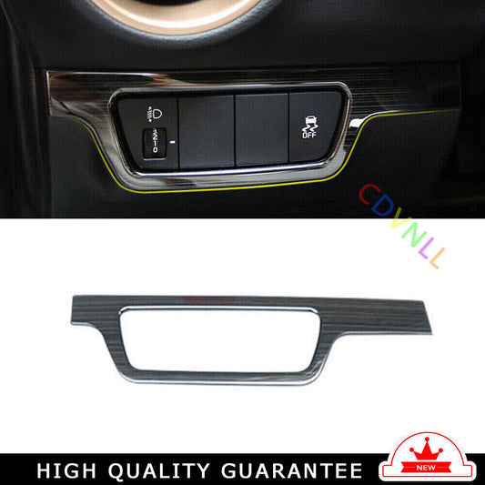 Inner Headlight Button Frame Cover Trim for Kia K3 Forte 2019-22 Black Titanium