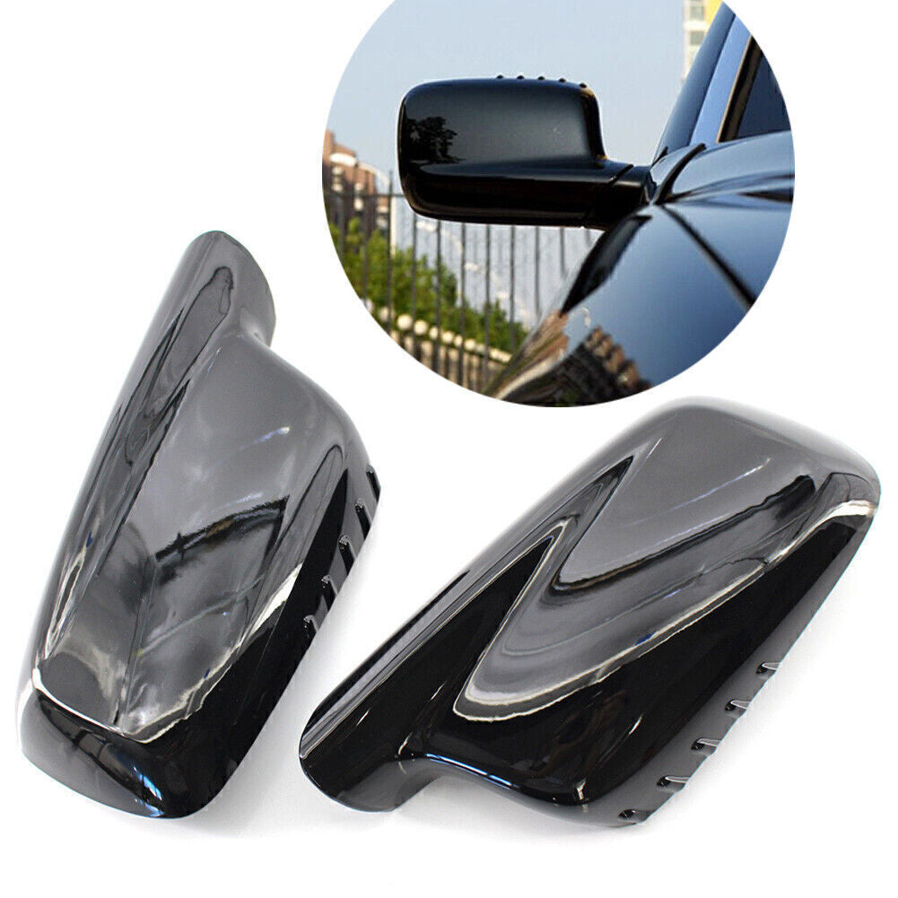 Door Wing Side Mirrors Cover Cap for BMW E46 E65 E66 330Ci 745i 750i 750Li Pair
