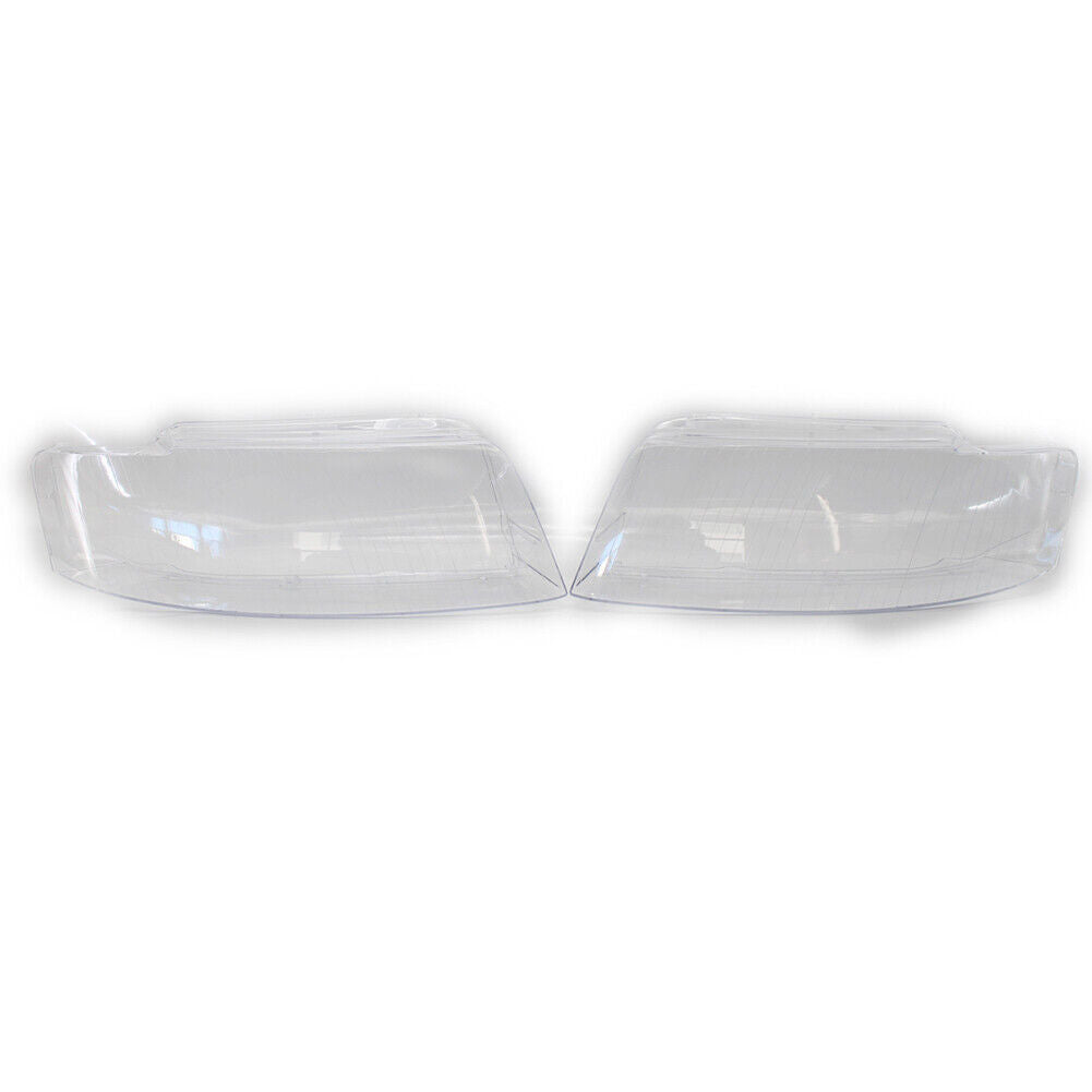 Headlight Head Lamp Lens Cover Left + Right Set for Audi A4 B6 2002-2005 2PCS
