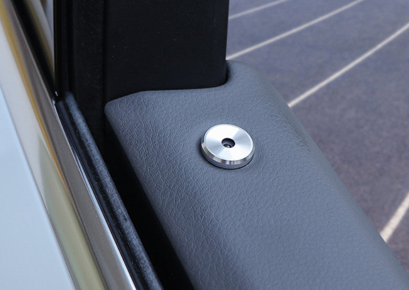 Silver aluminum alloy interior door lock ring trim suitable for Porsche for Panamera 2010-16