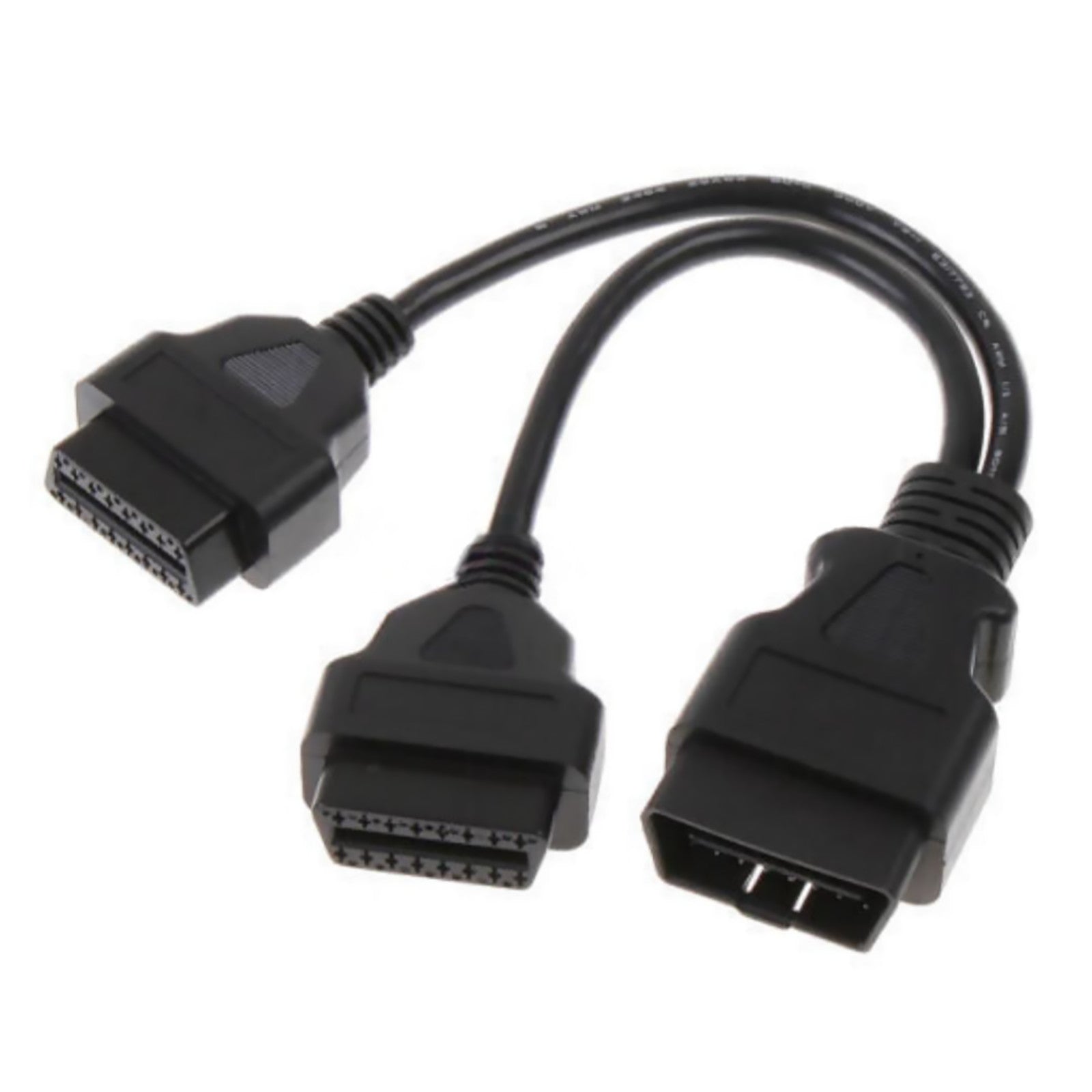 OBD2 OBDII Splitter Extension Cable 16pin Male to Dual Female Y Cable Tool Kit