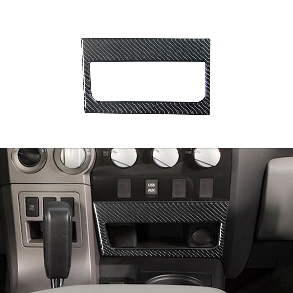 Carbon Fiber Storage Slot Under Climat Frame Trim for Toyota Tundra 2007-2013