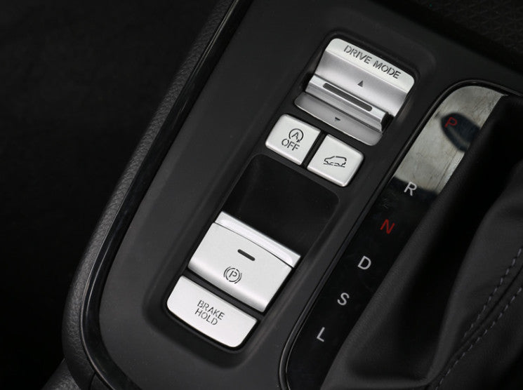 Silver Aluminum Central Console Gear Shift Switch Trims for Honda CR-V 2023 2024