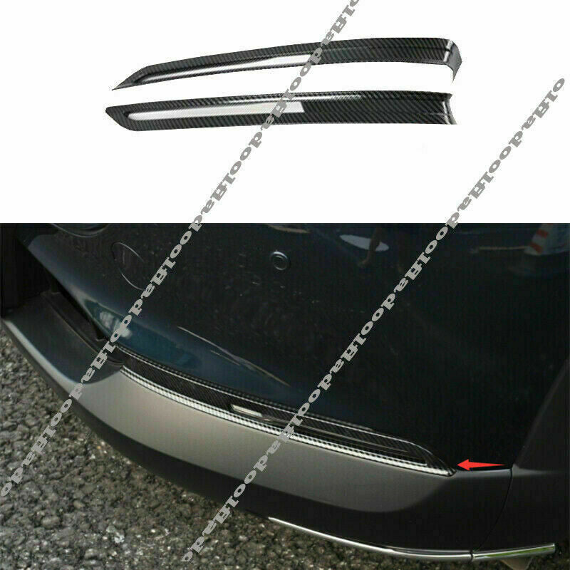 for Mazda CX-30 2020-2024 Carbon Fiber ABS Front Bumper Fog Light Trims Decorate