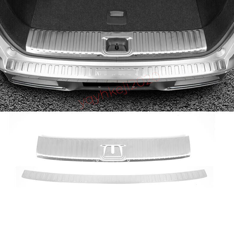 2P Silver Rear Bumper Guard Trunk Sill Plate Covers For 2022-2023 for INFINITI QX60