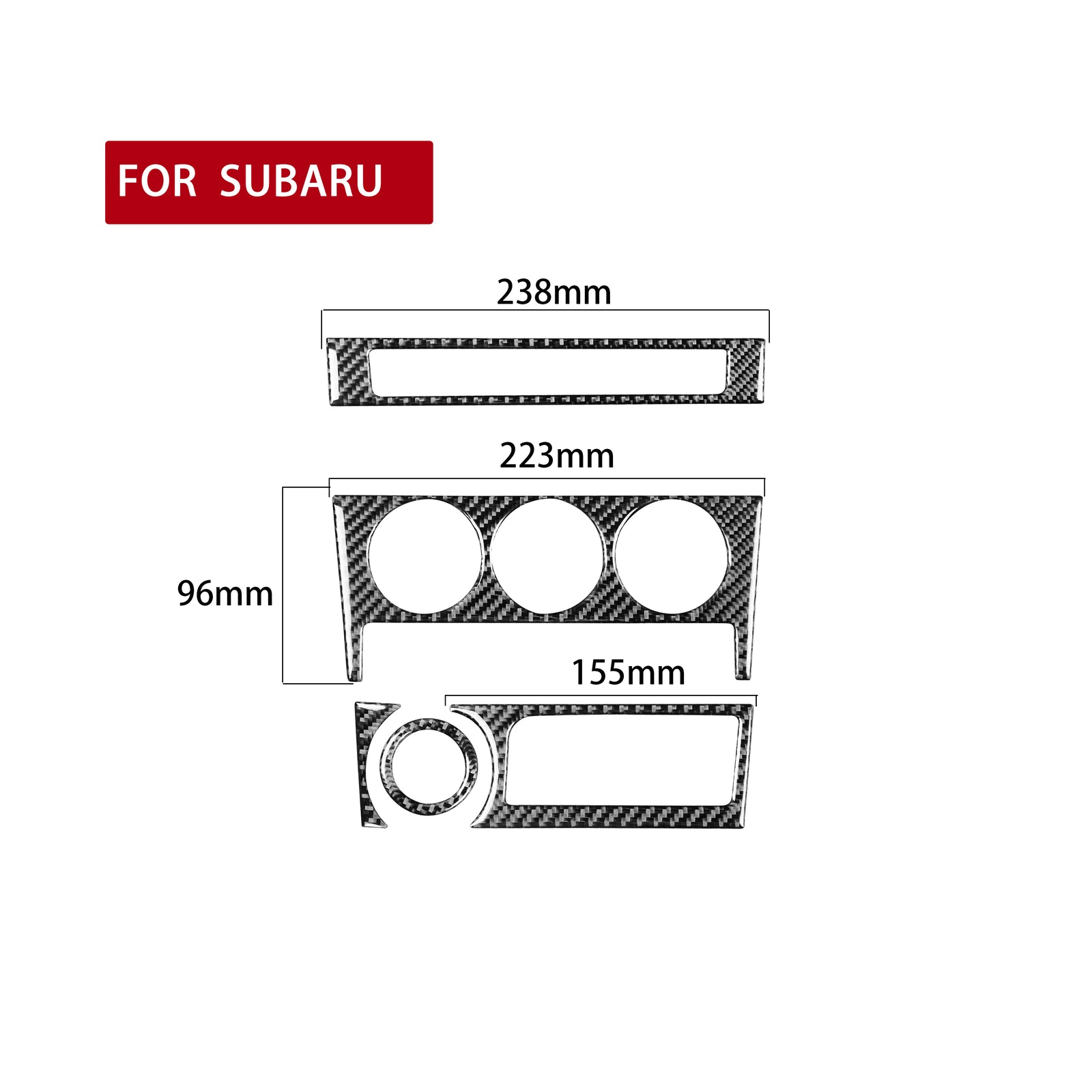 Carbon Fiber Interior Decorative Cover Trim for Subaru BRZ for Toyota 86 2017-2019