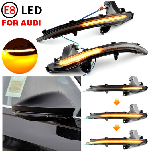 2pcs LED Dynamic Side Mirror Turn Signal Light Assembly for Audi A6 C8 4A A7 4K