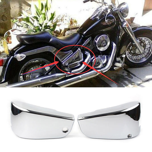 2x Chrome Battery Side Fairing Cover for Kawasaki Vulcan VN1500 Classic Nomad
