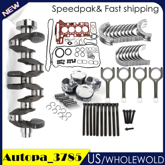 Engine Overhaul Rebuild Kit W/Crankshaft Con Rods Pistons for BMW N20 N26 2.0T