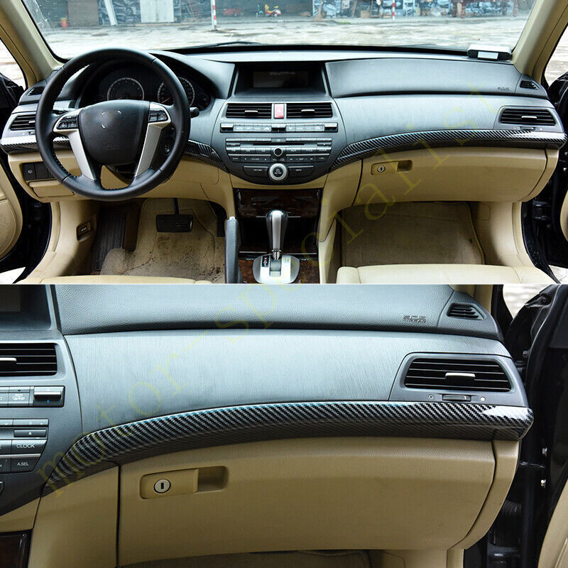 3P for Honda Accord 8th 2008-2012 carbon fiber abs console dashboard panel trims