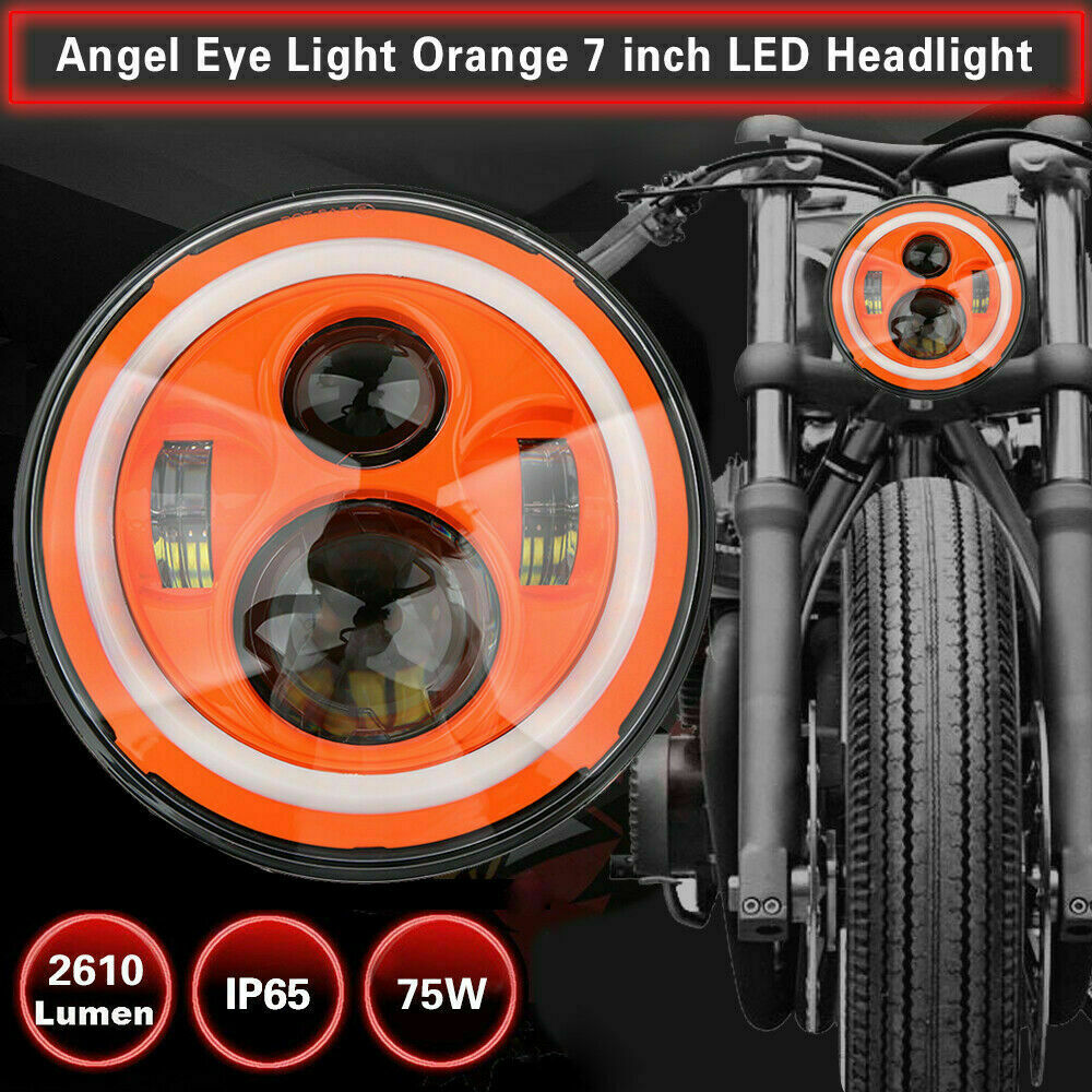 7-inch LED headlight projector with high/low beam halo for motorcycles suitable for Jeep for Wrangler Harly