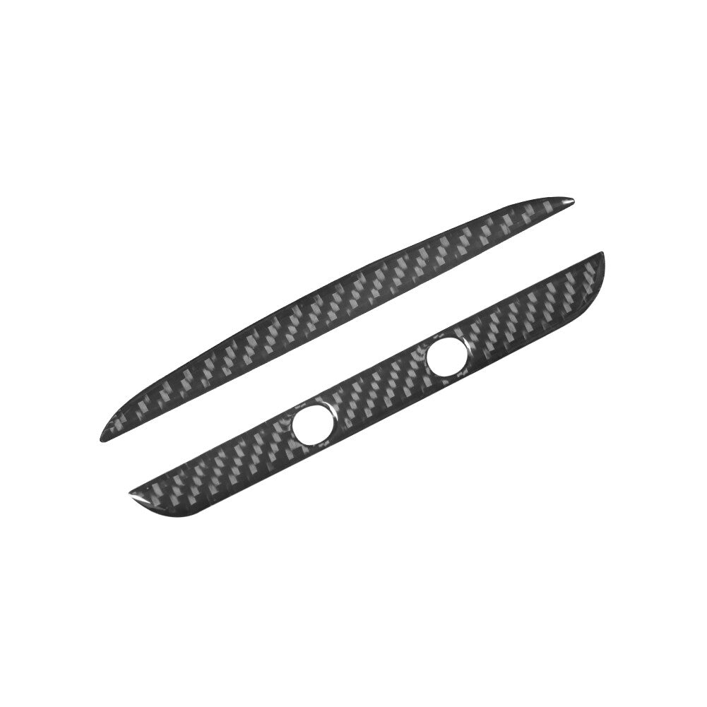 2pcs Carbon Fiber Front Overhead Light Cover Trim for Ford Fiesta 2011-2015