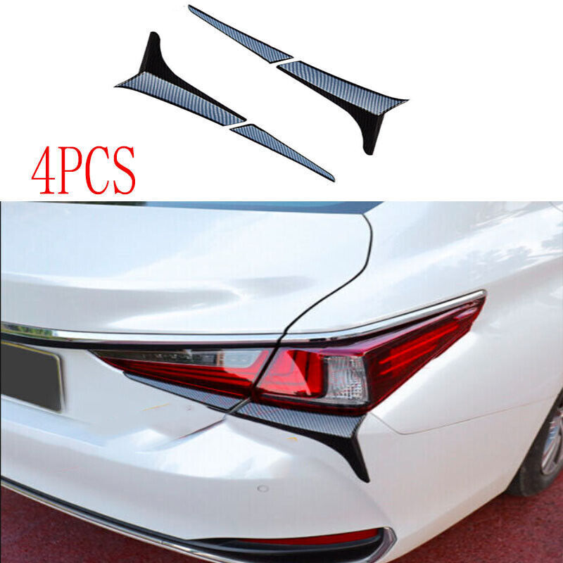 for Lexus ES300h 2018-22 Carbon Fiber ABS Rear Tail Light Lamp Strip Trim Set 4x