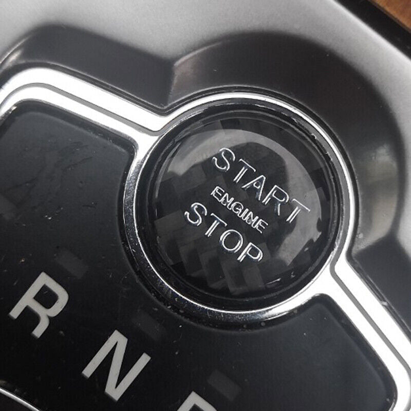 Carbon Fiber Engine Start Stop Push Button Cover Trim for Jaguar XF 2012-2015