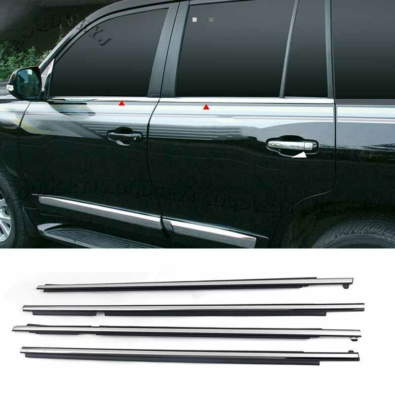 for Lexus LX570 2008-2021 Factory style Chrome Front Rear Door Belt Moulding kit
