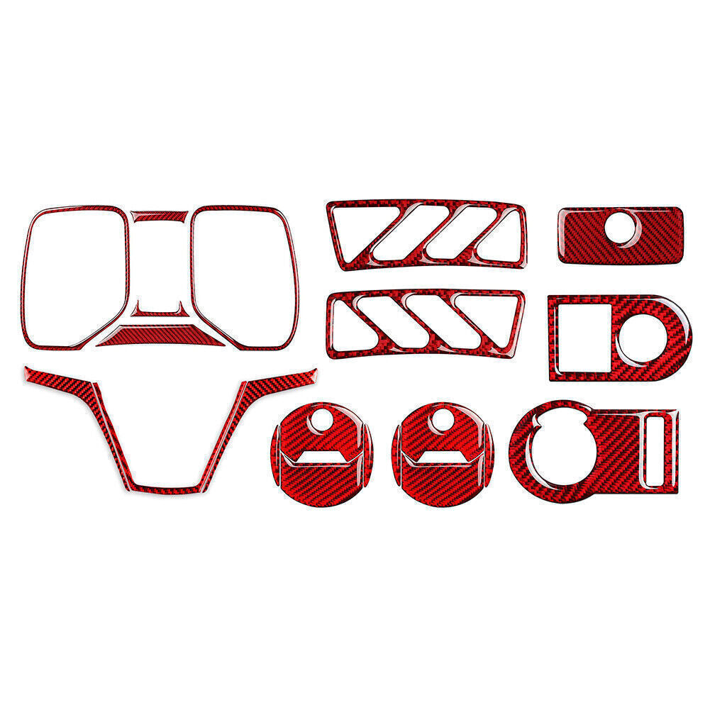 21 Pcs Carbon Fiber Interior Decoration Cover Trim Fit for Chevrolet Camaro 2010-15