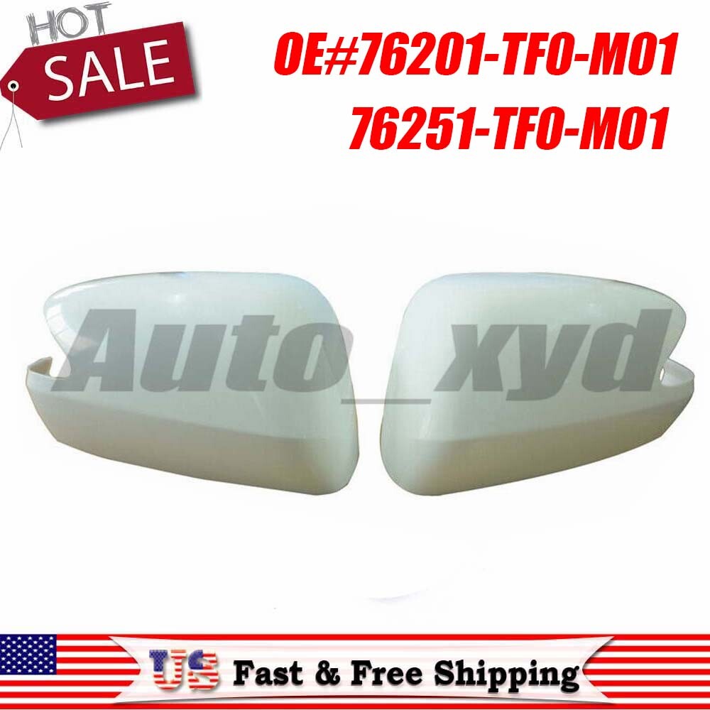 Pair Left Right Side Rearview Mirror Housing Cover for HONDA FIT JAZZ 2009-2014