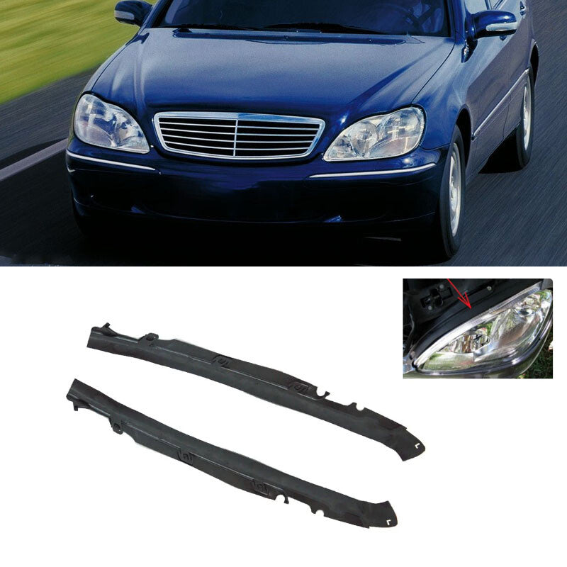 for Mercedes-Benz S W220 S280 S350 S430 LHRH Headlight Seal Trim Ring Strips