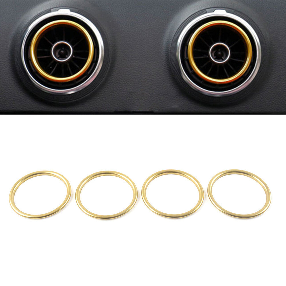 Center Console Air Condition Vent Outlet Ring Cover Trim Fit for Audi A1 S1 8X Gold