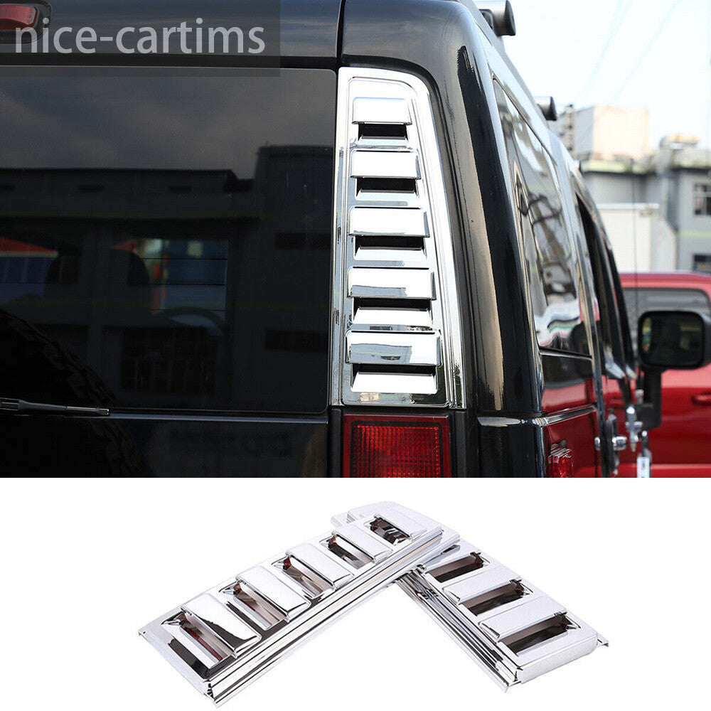 Chrome ABS Tailgate Leaf Taillight Lamp Vent Outlet Trim For HUMMER H2 2003-09