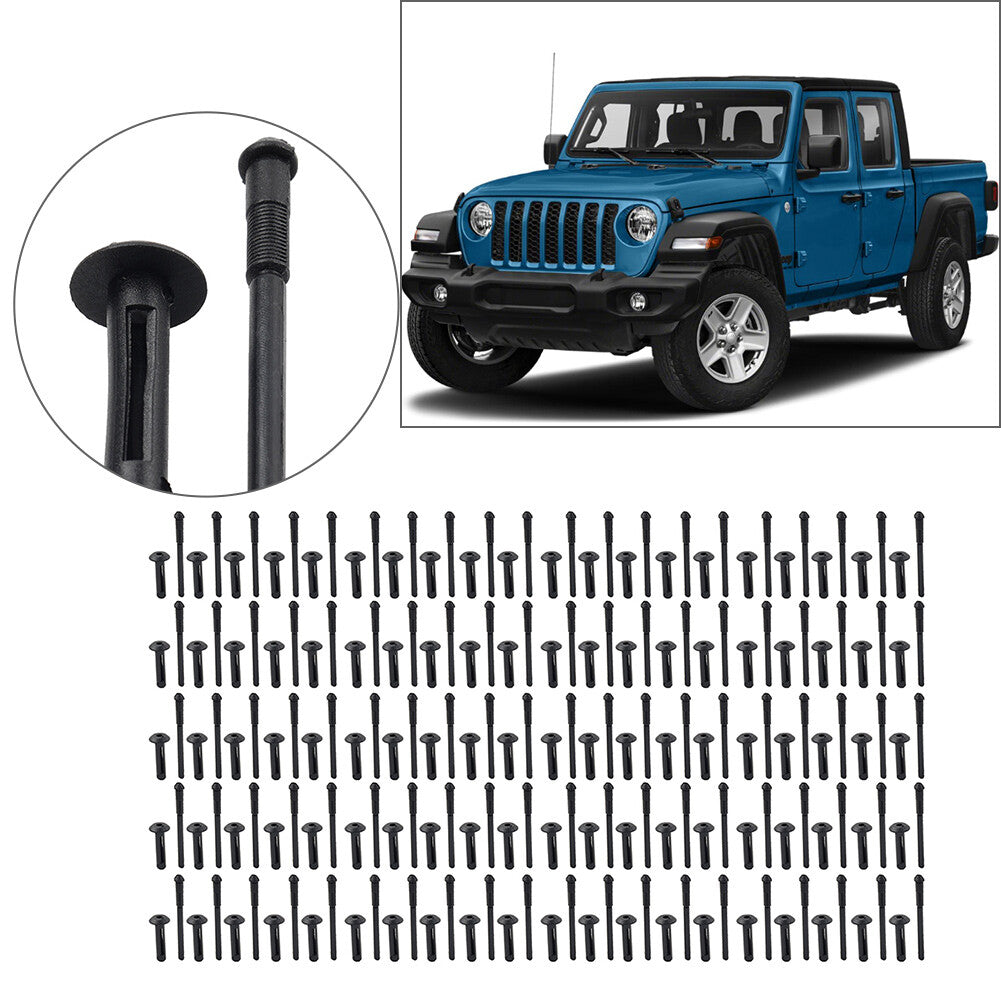 100x 1/4 Hole Flare Bumper Rivet Retainer Clip for Chrysler for Jeep 6506007AA