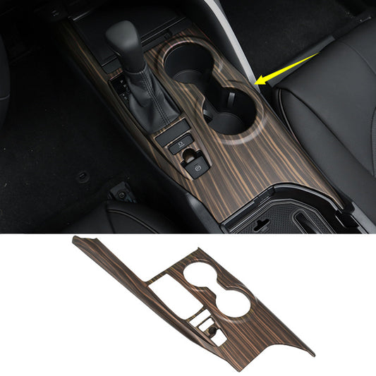 Wood grain ABS Interior Gear Shift Box Panel Cover Trim for Toyota for Camry 18-2023