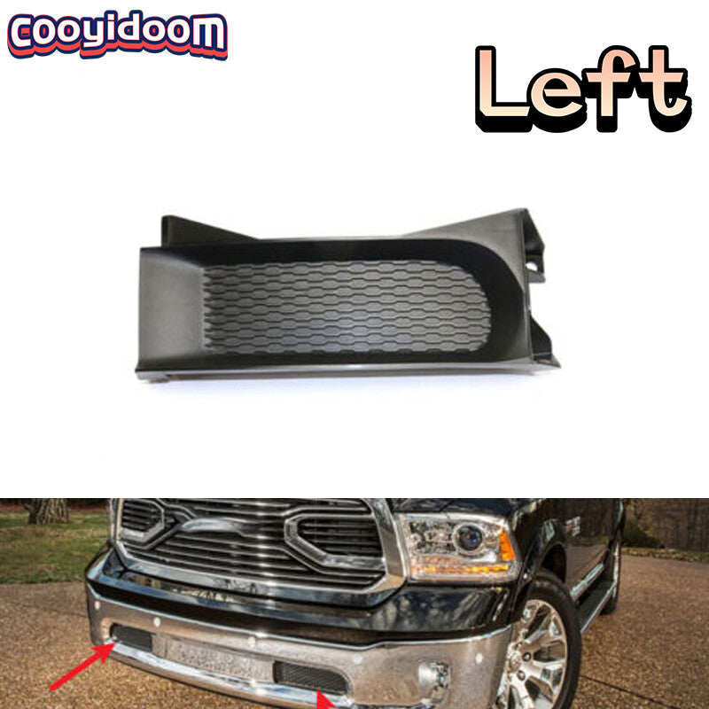 Left front bumper deck fog light cover ABS for Ram 1500 2013-2018