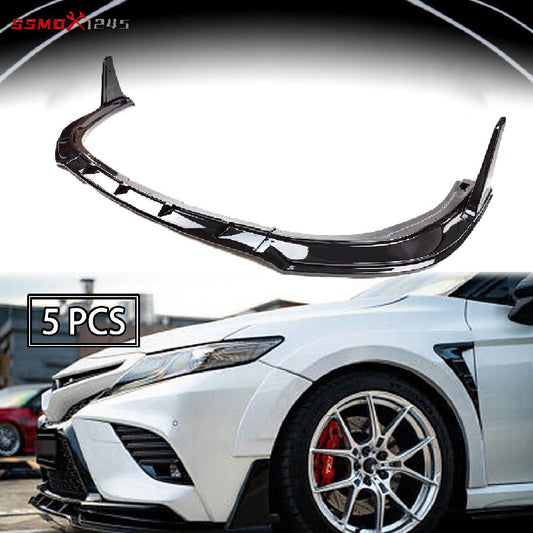 for Camry SE XSE 2018-23 V2 Yofer Style Winglet Black Front Bumper Lip Splitter