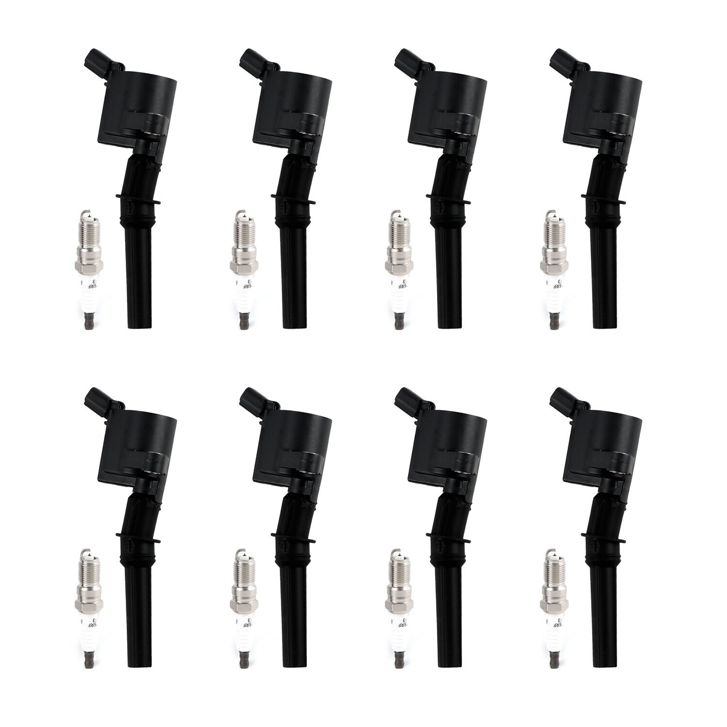 8Pcs Ignition Coils + Spark Plugs For 03-05 for Ford E-150 Club Wagon 4.6L/5.4L V8
