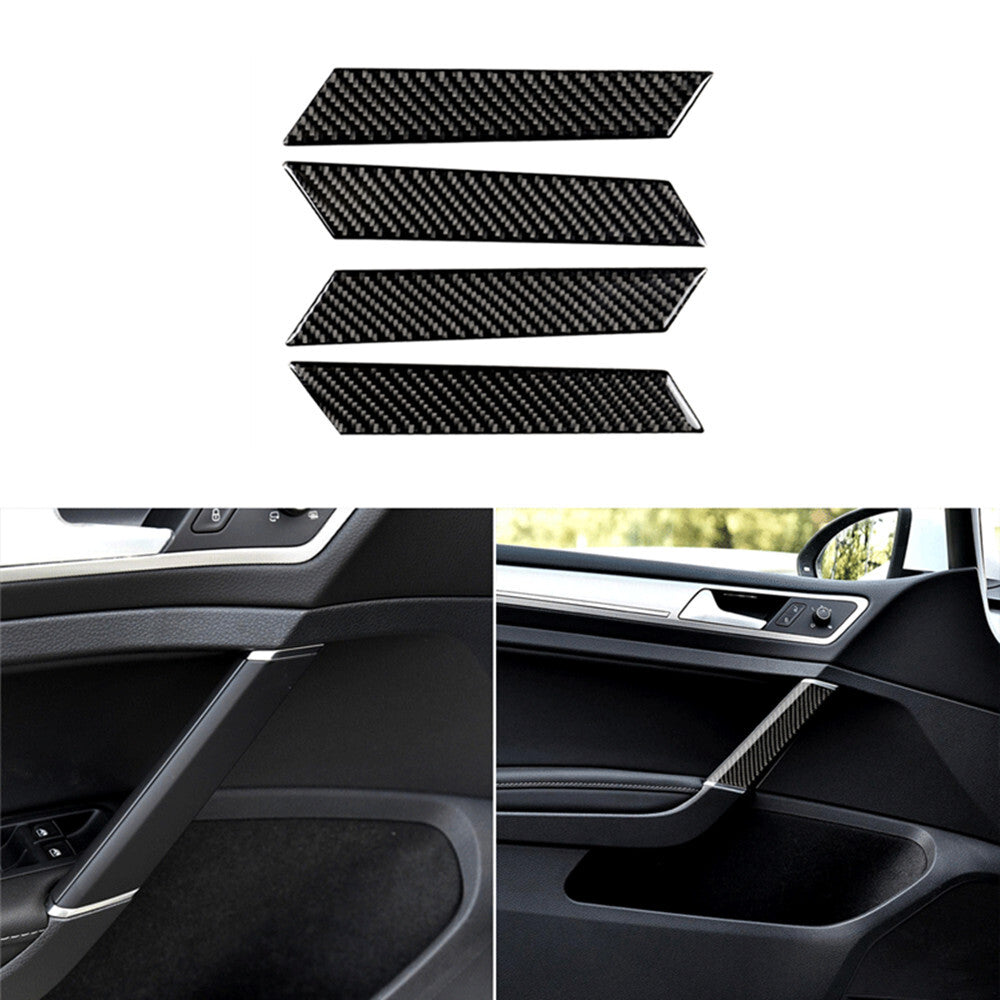 4Pcs for VW for Golf 7 2013-2017 Carbon Fiber Door Handles Decorative Trim Cover