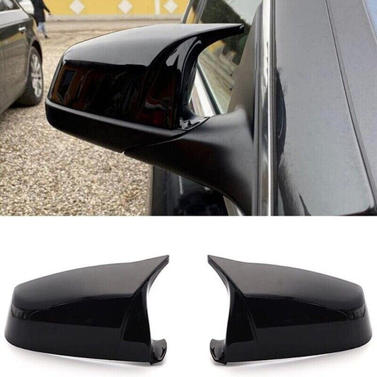 for BMW 5 6 7 Series E60 E63 LCI F01 F06 F10 F12 Gloss Black Mirror Cover Cap