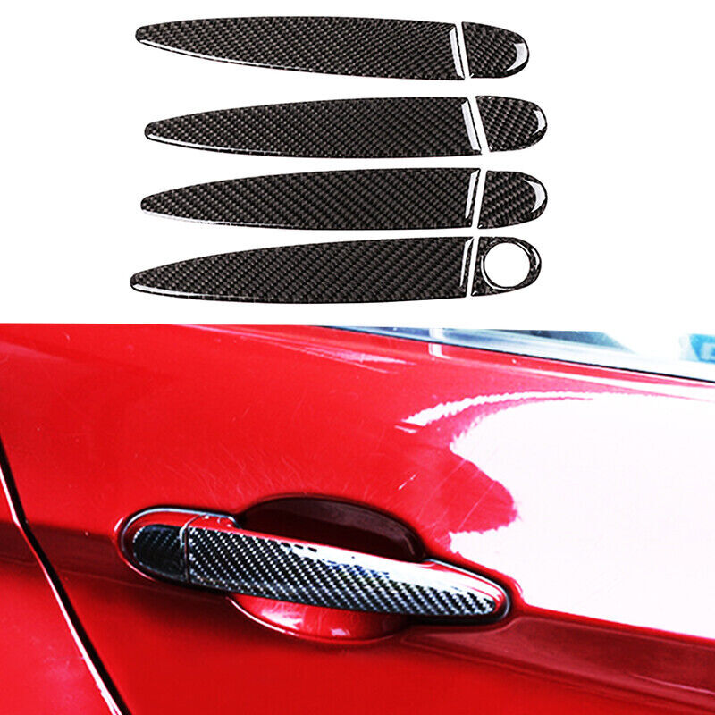 Real Carbon Fiber Car Door Handle Cover Exterior Trim Fit for BMW X1 X3 X4 X5 X6