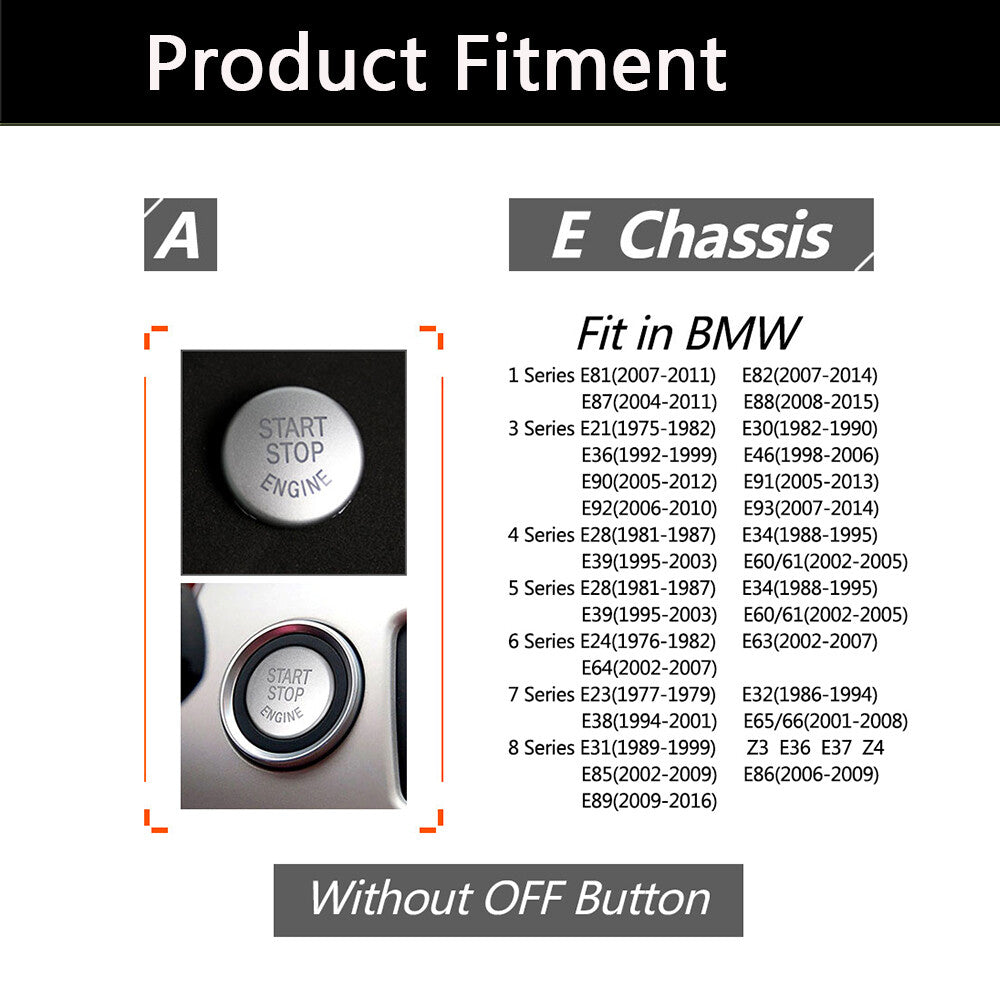 for BMW X1 X5 E70 X6 E71 Z4 E89 3 5 Series E90 Engine Start Stop Switch Cover