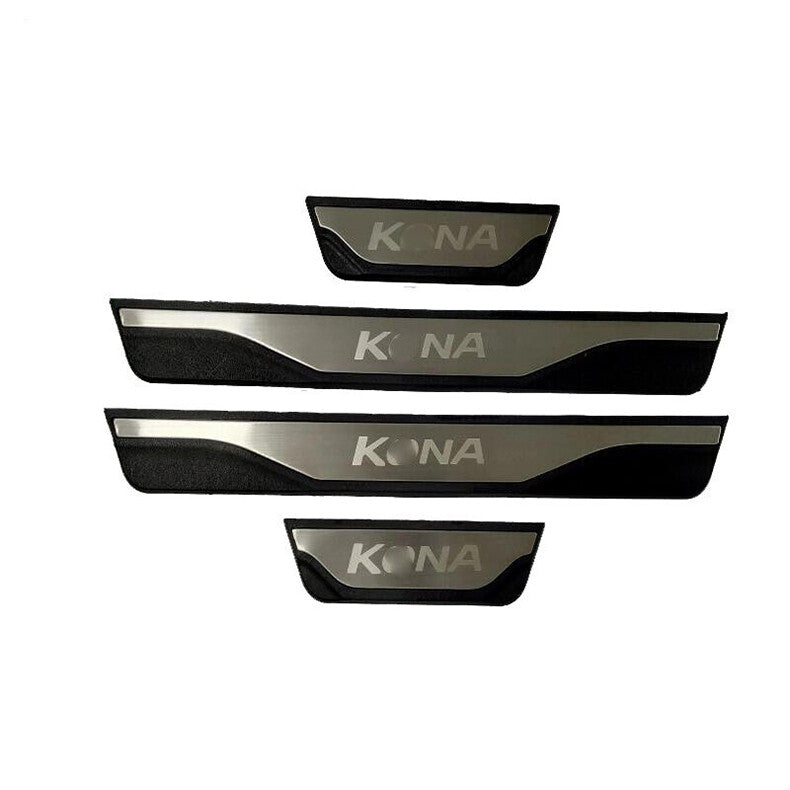 for Hyundai Kona 2018-2023 Door Sill Scuff Guard Mouldings Protector cover Trim